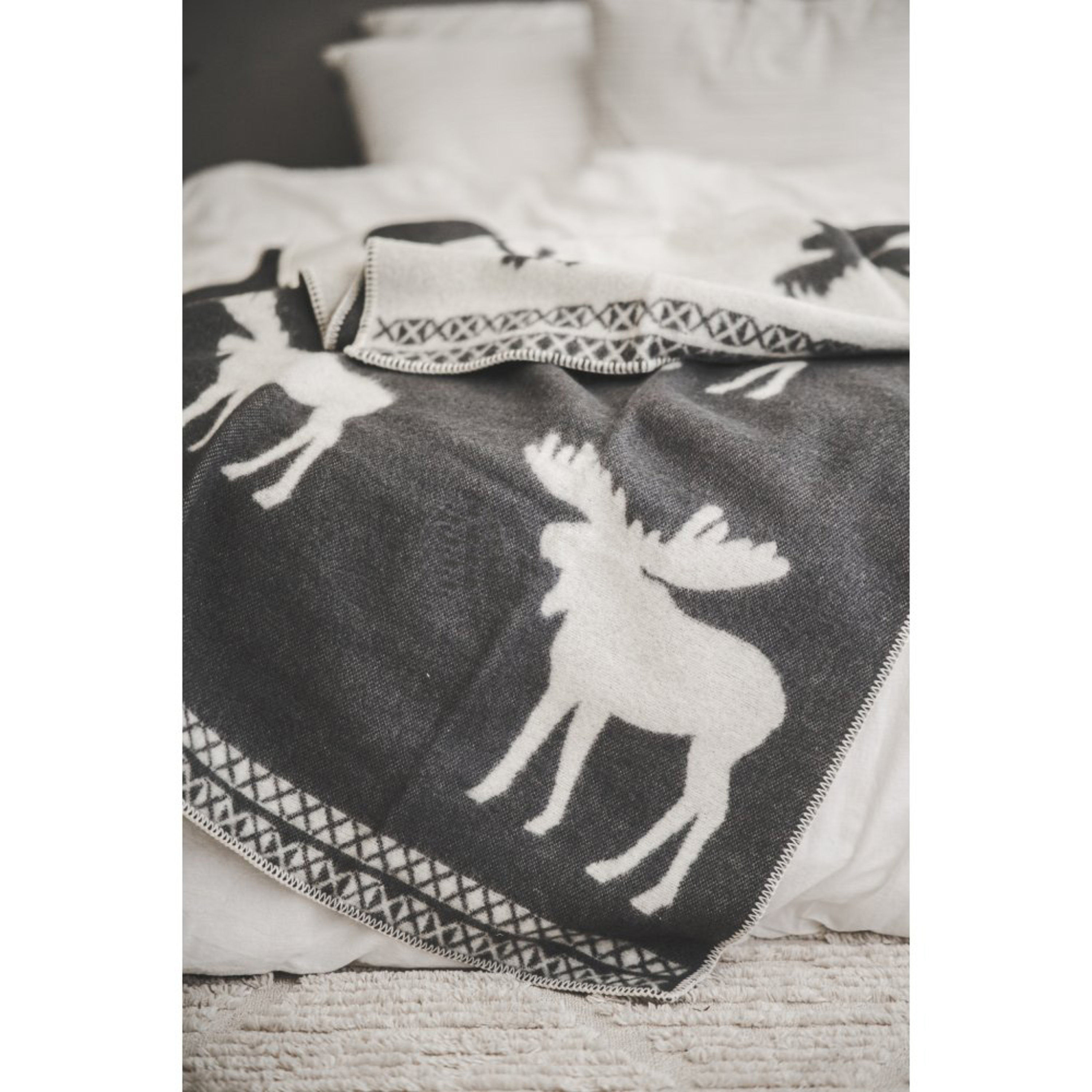 Multiple Colors Wool Blanket Natural New Zealand Wool 130x200cm, Double-sided, Reversible Blanket, Throw Plaid Warm, Moose Gift