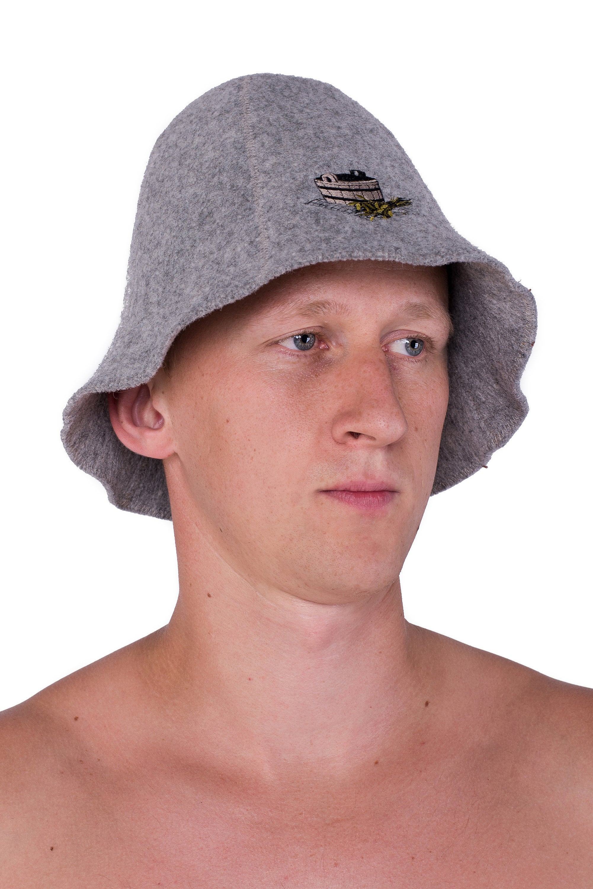 Quick-Drying Wool Felt Sauna C Hat For Shower, Bath, And