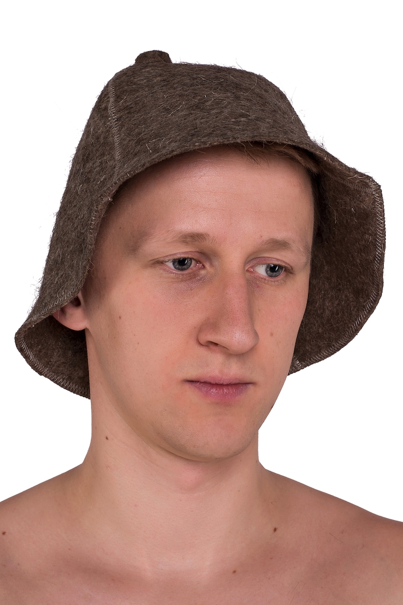 Sauna Hat 100% Natural Wool Felt with Hook, Great Gift, the Highest Qualityt, Saunahut image 4