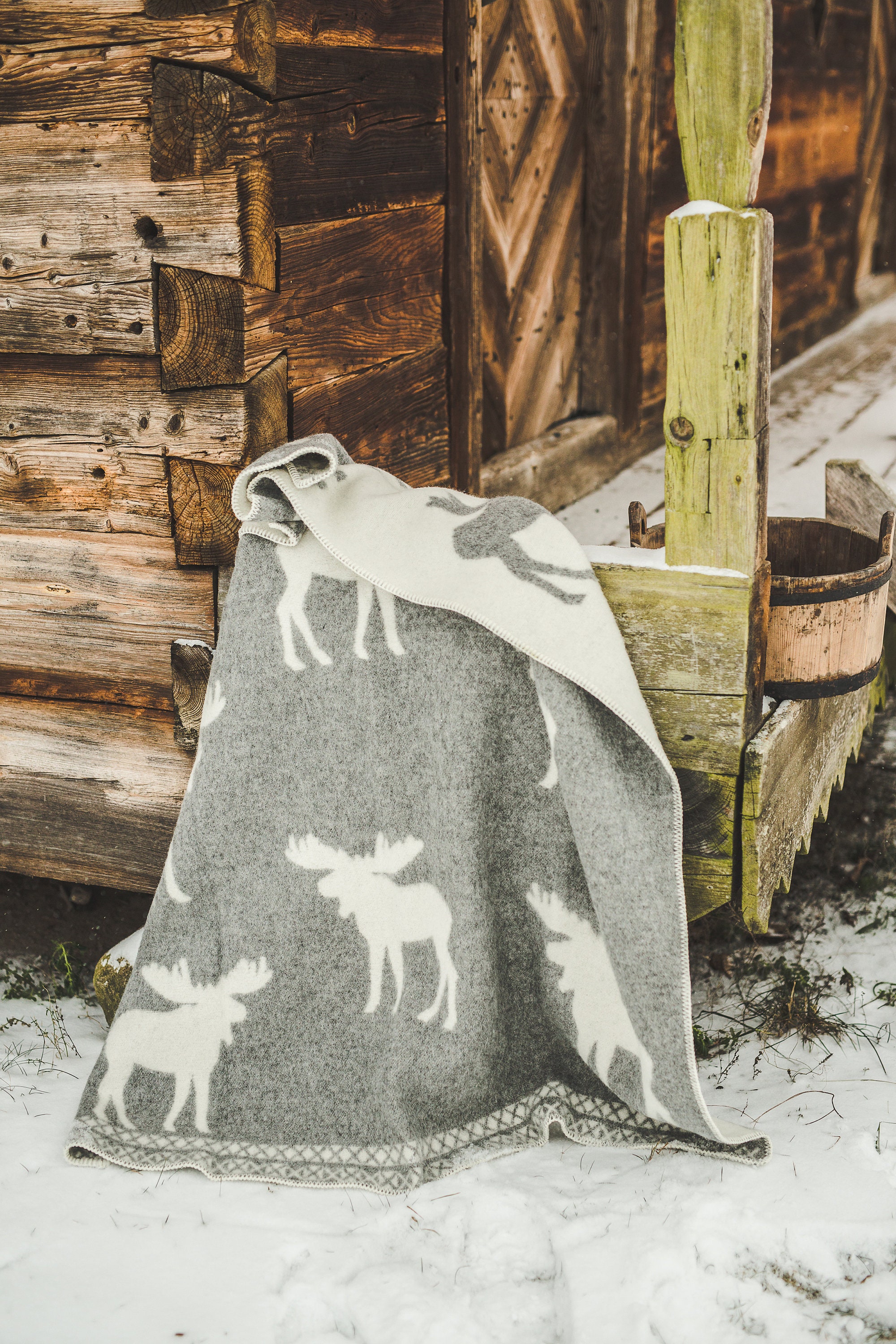 Multiple Colors Wool Blanket Natural New Zealand Wool 130x200cm, Double-sided, Reversible Blanket, Throw Plaid Warm, Moose Gift