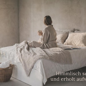 Washed Linen Bedding Set: Pure European Linen Duvet Cover image 7