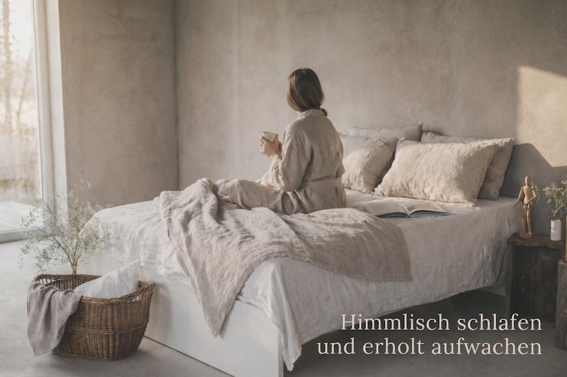Washed Linen Bedding Set: Pure European Linen Duvet Cover image 7