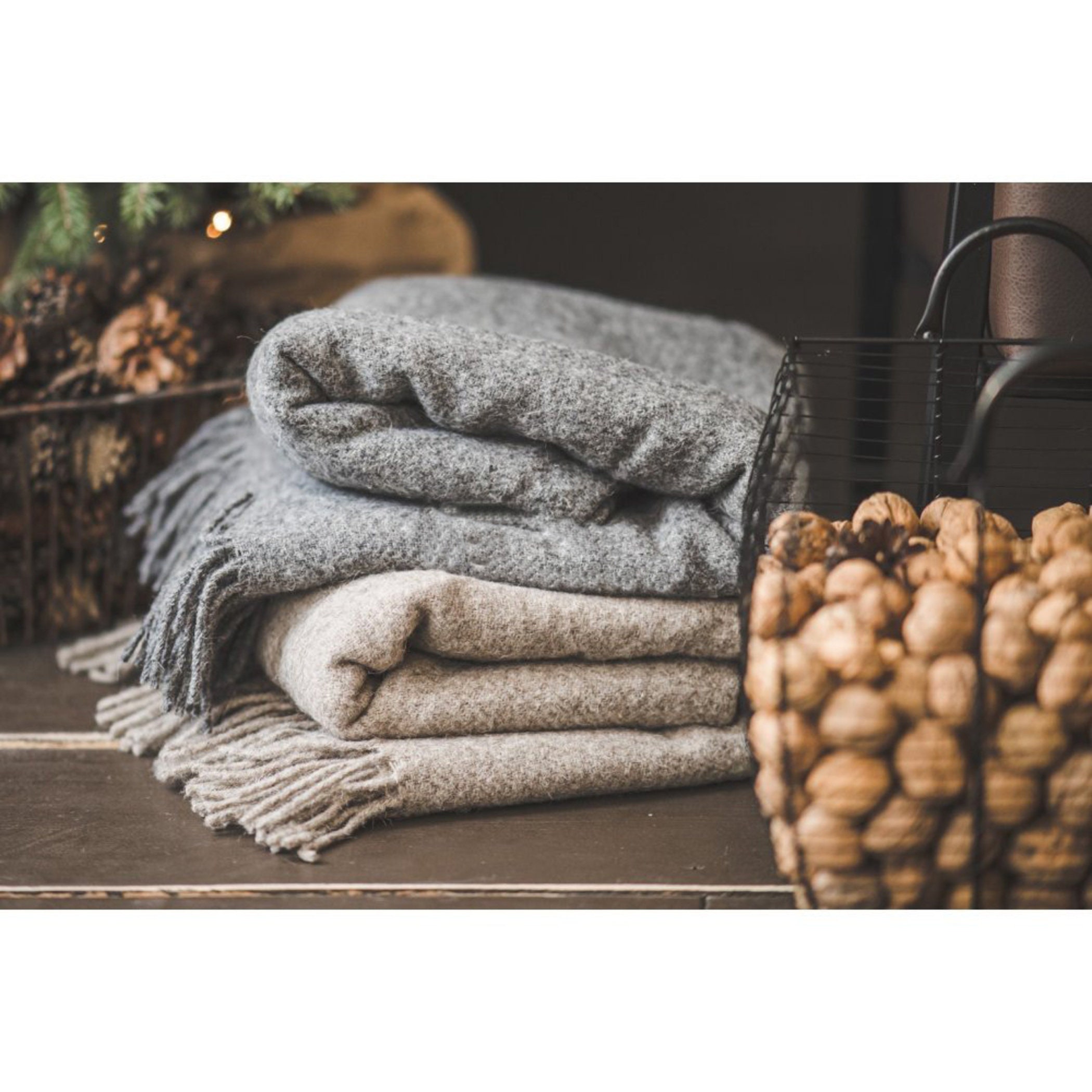 Mantas de lana de colores: tejido natural de alta calidad