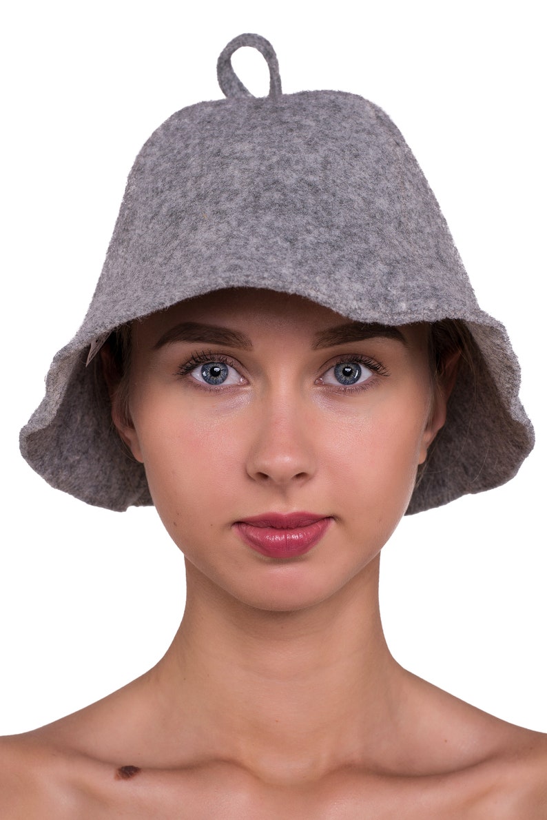 Quick-Drying Wool Felt Sauna C Hat For Shower, Bath, And