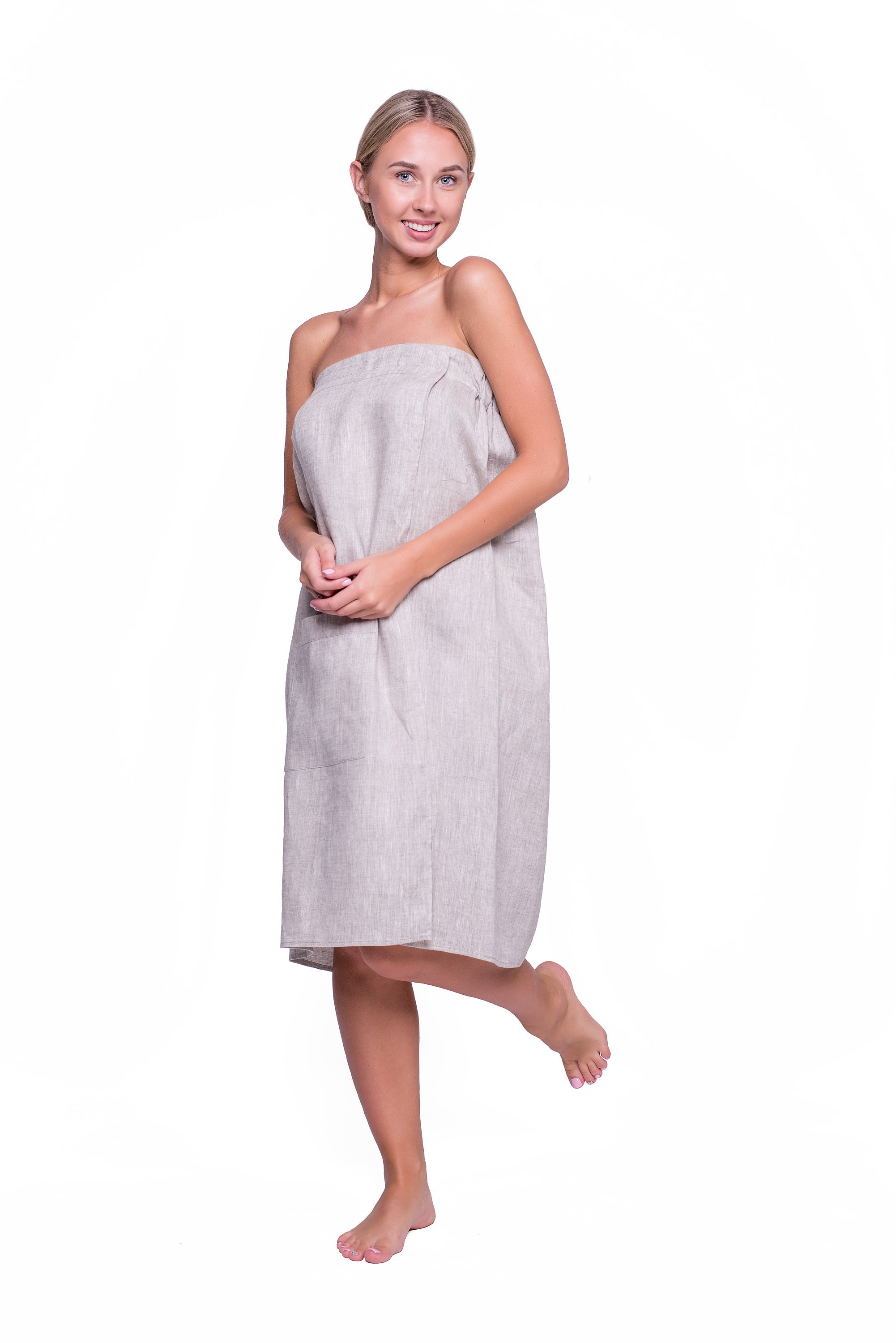 Accappatoio Donna 100% Cotone - Telo Spugna Per Spa E Doccia - Foto 5