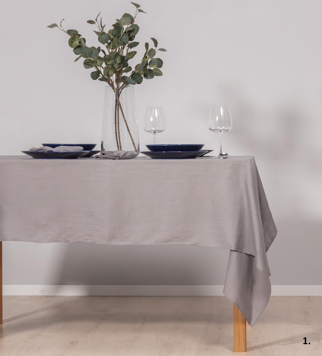CHUFFED 100% Leinen Tischdecke (140x300 Cm) – Natürliche Beige-Farbe, Rustikal-elegant, Für Esstisch & Garten