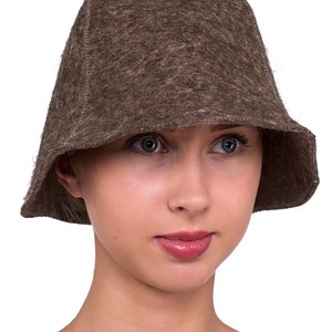 Sauna Hat 100% Natural Wool Felt with Hook, Great Gift, the Highest Qualityt, Saunahut image 3