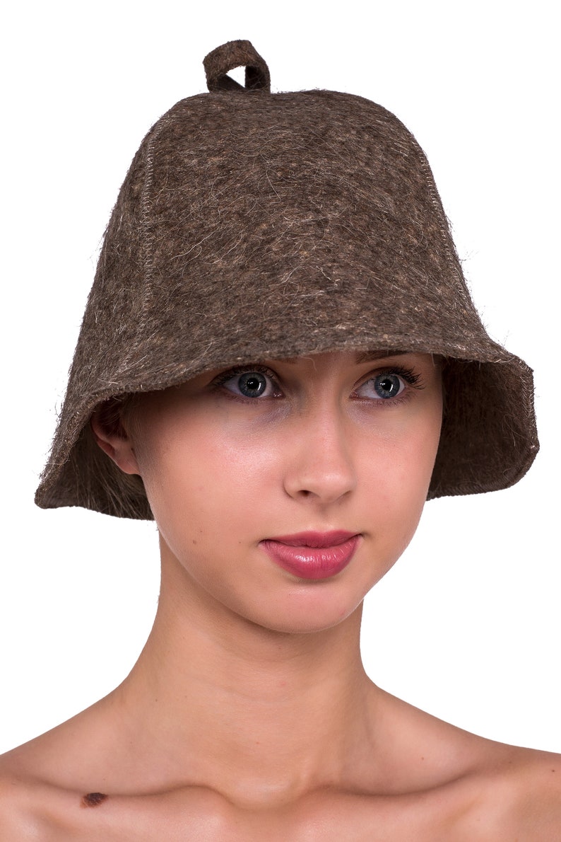 Sauna Hat 100% Natural Wool Felt with Hook, Great Gift, the Highest Qualityt, Saunahut image 3