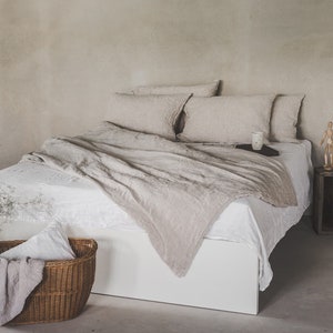 Washed Linen Bedding Set: Pure European Linen Duvet Cover image 2