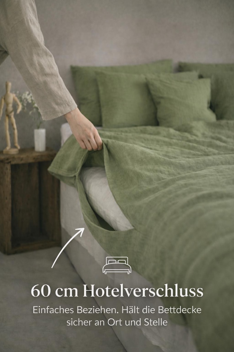 Washed Linen Bedding Set: Pure European Linen Duvet Cover image 8