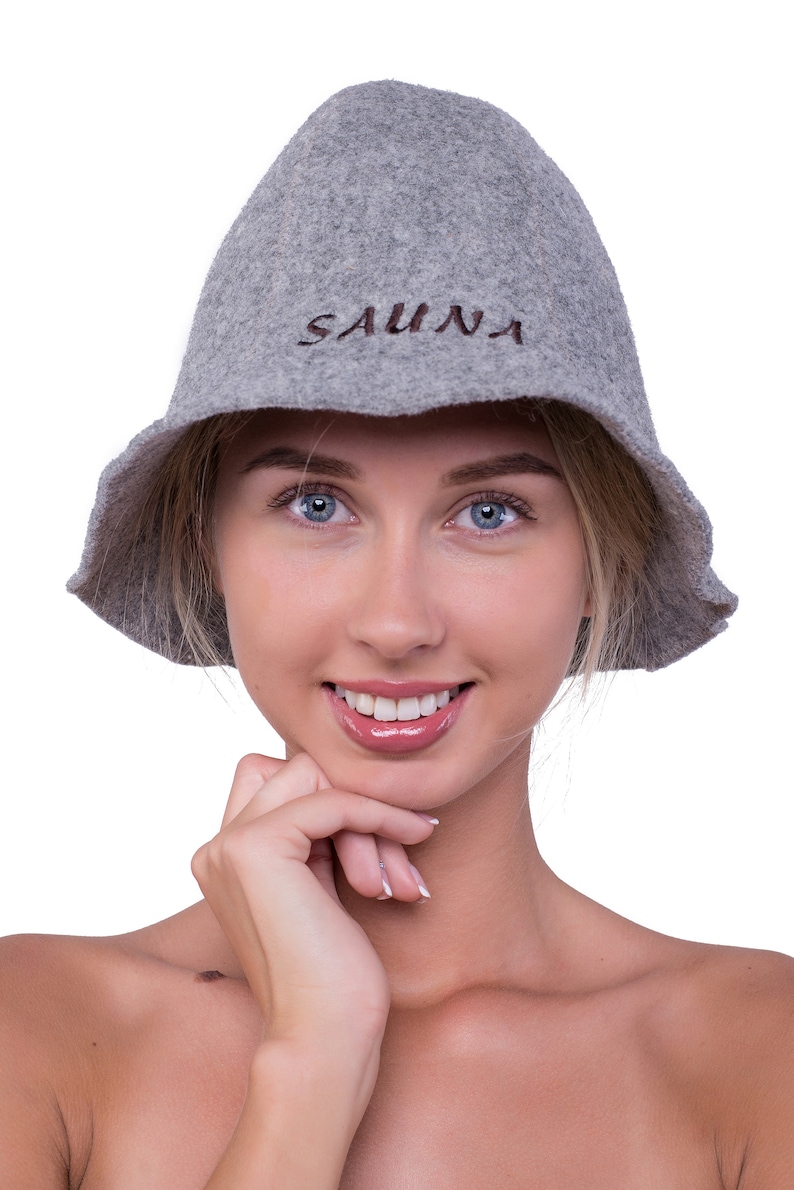 3 styles Sauna Hat Natural Wool with Finely Embroidered Logo Etsy.de