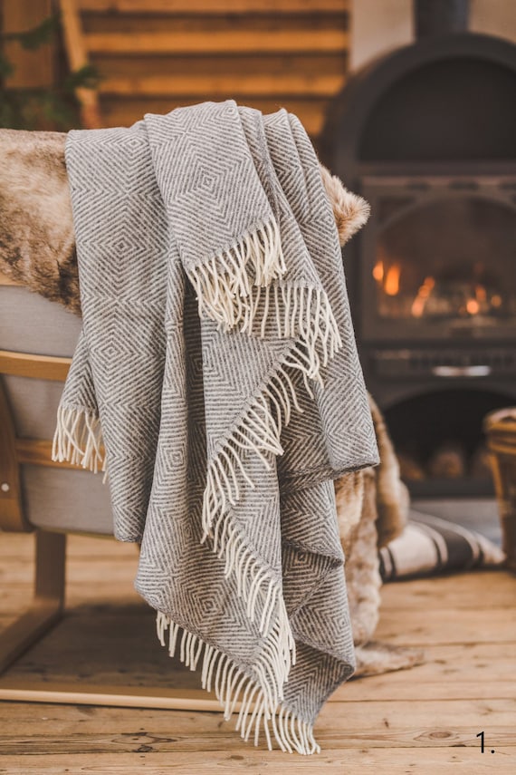 Multiple Colors Extra Quality Sheep Wool Blanket 100