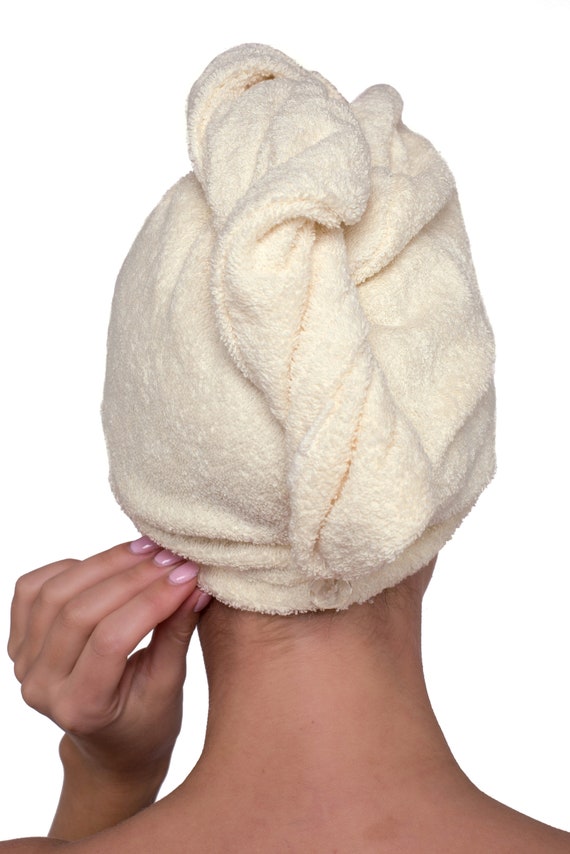 Turbante da donna, asciugamano avvolgente per capelli twist con bottone,  asciugamano in cotone biologico per tutti i tipi di capelli, bagno turco ad  asciugatura rapida e regalo assorbente -  Italia