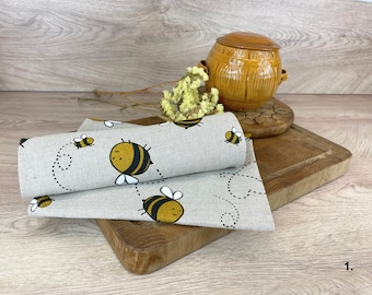 5 multiple styles Linen kitchen towels cats fish sheeps Set of 2 50x70cm Cotton tea towel Natural linen dishclothes Linen tea towels kitchen