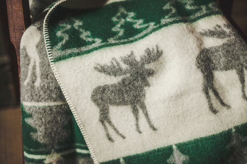 3 Multiple Colors Christmas Blanket Natural New Zealand Wool Etsy