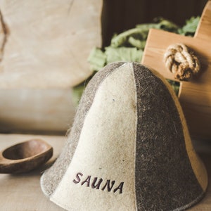 5 styles Sauna Hat 100% Natural Wool Felt with Finely Embroidered Logo, Great Gift, the Highest Qualityt zdjęcie 3