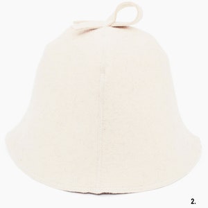 Sauna Hat 100% Natural Wool Felt with Hook, Great Gift, the Highest Qualityt, Saunahut image 2