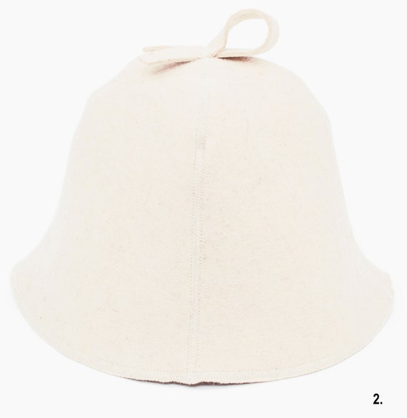 Sauna Hat 100% Natural Wool Felt With Hook, Great Gift, the