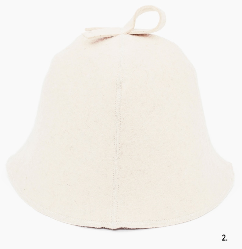 Sauna Hat 100% Natural Wool Felt with Hook, Great Gift, the Highest Qualityt, Saunahut image 2