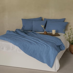 Washed Linen Bedding Set: Pure European Linen Duvet Cover image 3
