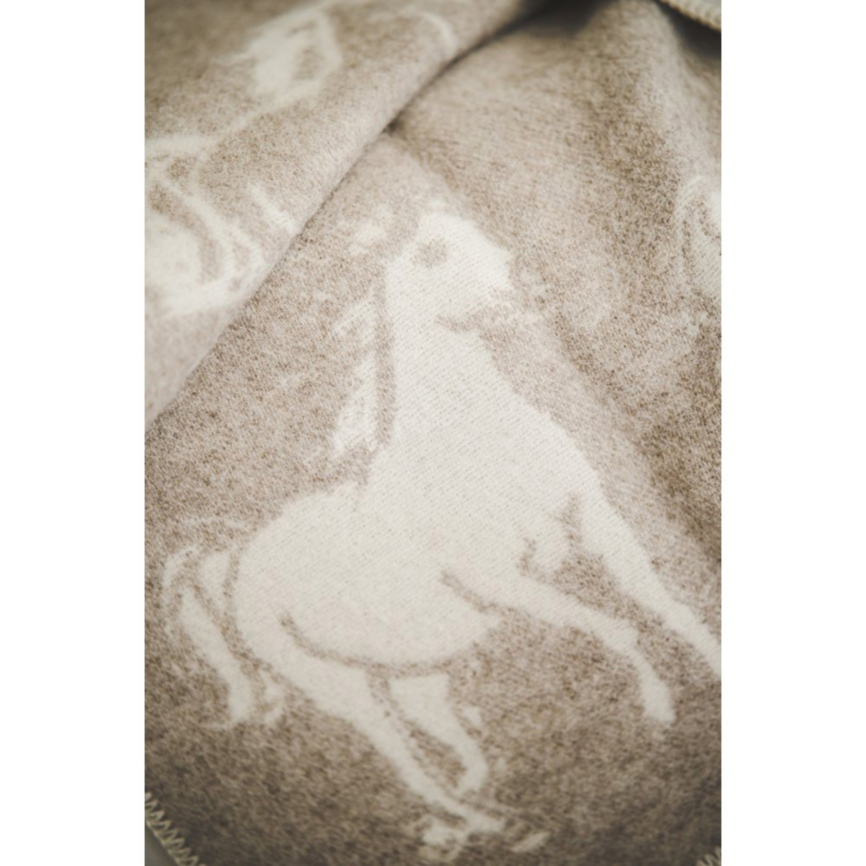 Horse Blanket: Natural New Zealand Wool Reversible Throw (130x200cm)