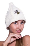 Embroidered Sauna Hat: 100% Cotton Wellness Cap product logo