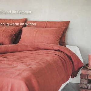 Washed Linen Bedding Set: Pure European Linen Duvet Cover image 11