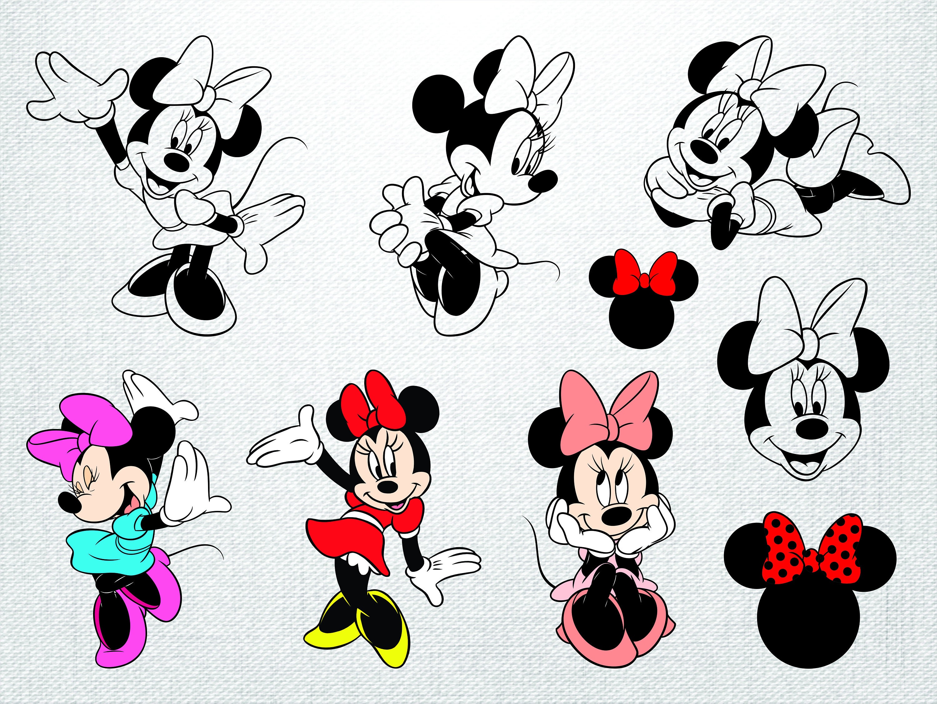 Download Minnie Mouse SVG/ Minnie SVG/ Minnie clipart/ Cut files/ | Etsy