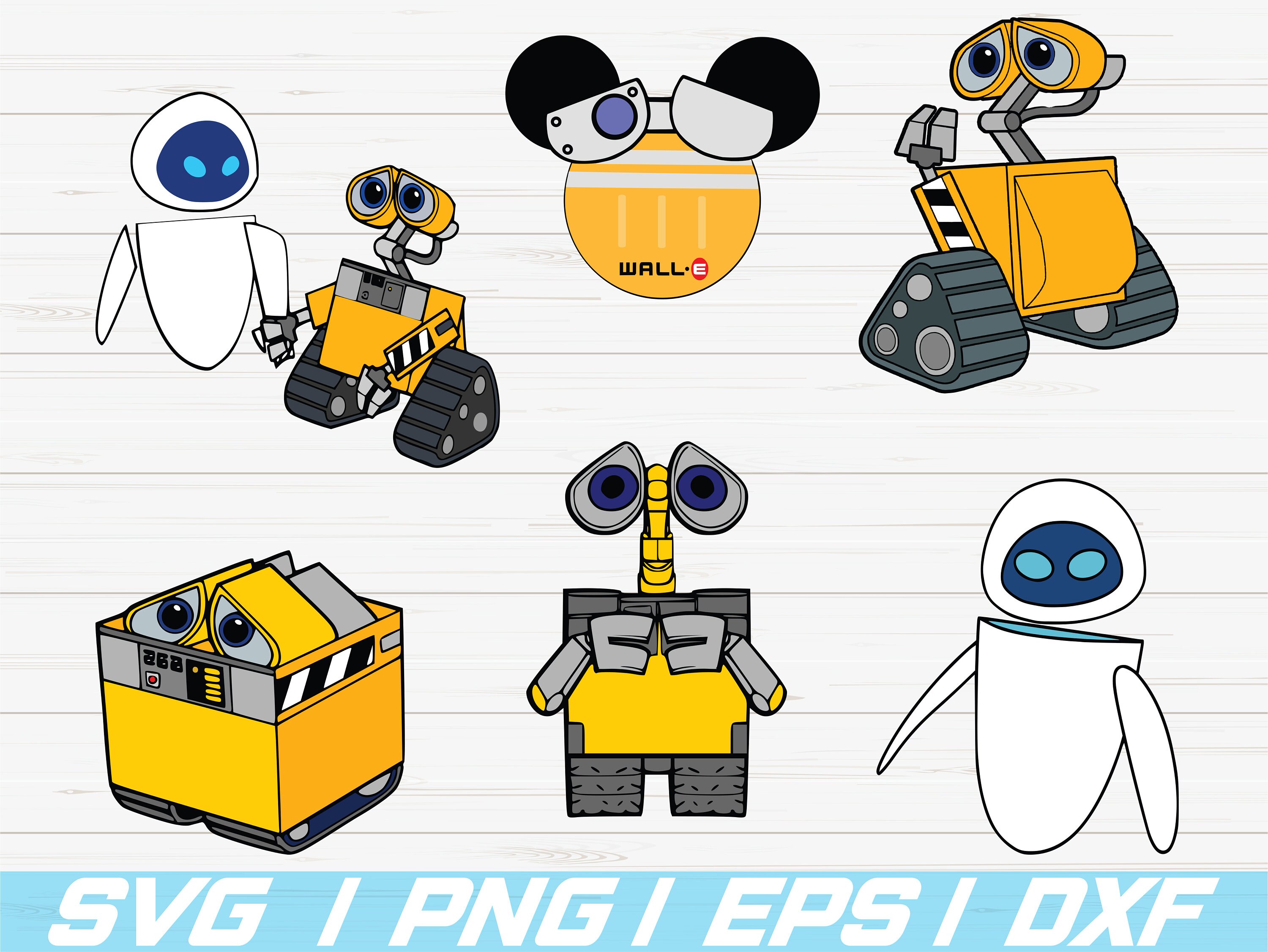 WallE SVG/ Eve SVG/ WallE clipart/ Cut File/ Cricut/ digital Etsy
