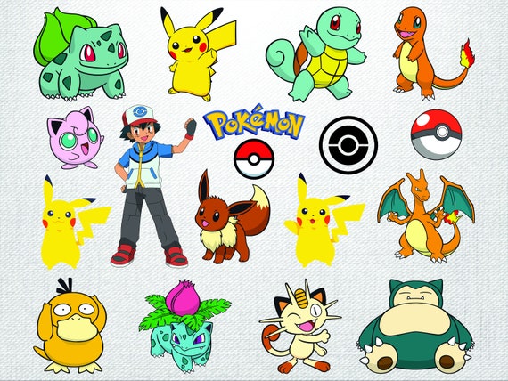 Pokemon SVG/ Pikachu SVG/ Pokemon Cutfiles/ Clipart ...