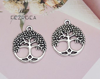 12PCS Antique silver  tree charms. life tree pendants. CM083123