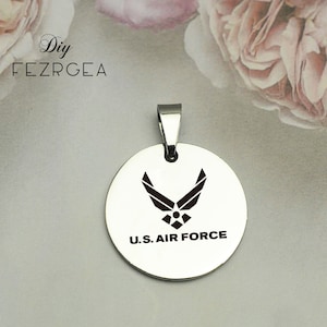 US air force Stainless Steel Charm,Personalized air force Engraved Charms,Custom charms/Pendants,Necklace Bangle Charms