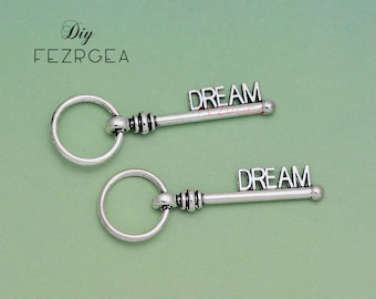20PCS--52x18mm, plata antigua encantos clave de sueño. Colgantes Home Key.