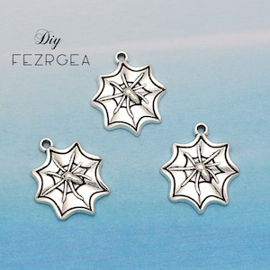 15PCS--22x18mm Antique silver Spider charms . Halloween Story charm spider pendants For Jewelry Making Jewelry Accessories