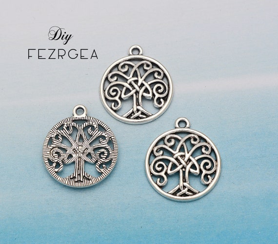 20pcs--23x20mm Triquetra Symbol Life Tree Charms Triquetra Life