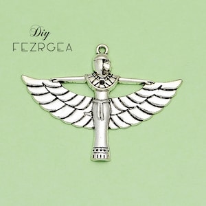 3PCS Antique silver Egyptian women  charms.Large Egyptian women  pendants. DH9926