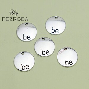 20PCS--16mm, palabras de plata antigua ser Charms.word colgantes.