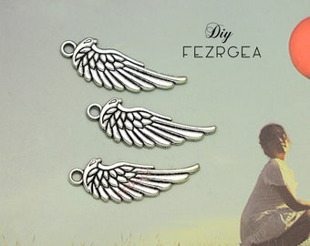 20 PCS--12x33mm, Antik Silber Engel Flügel Charms. Engel Flügel Anhänger.