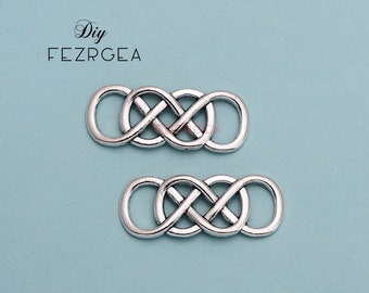 20PCS--33x13mm, Antique silver 8 Double Infinity wish Connector .Infinity  pendants.