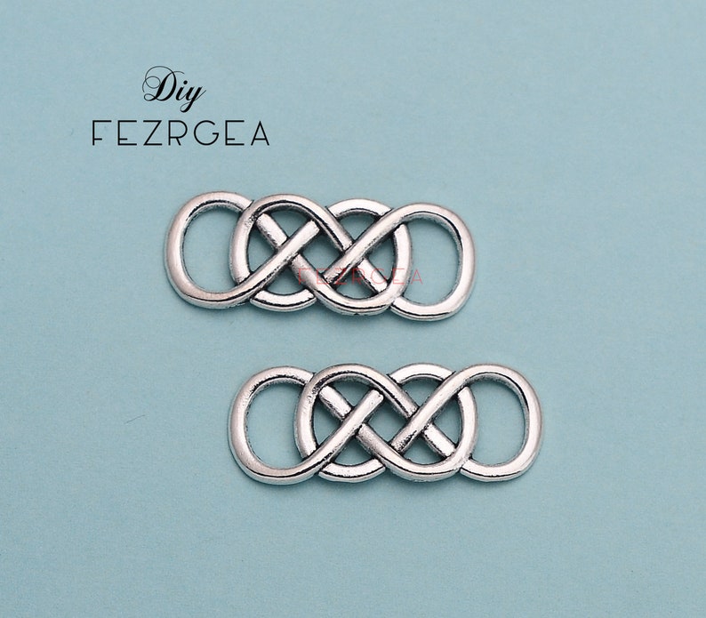 20PCS33x13mm, Antique silver 8 Double Infinity wish Connector .Infinity pendants. image 1