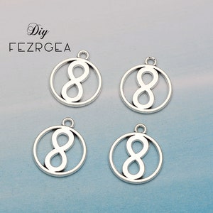 25 ST --16 x 19 mm Antik Silver 8 Infinity Charms Infinity Love Hängen För Gör-det-själv Smyckestillverkning Hitta Tillbehör Tillbehör