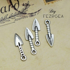 40PCS Antique silver Shovel charms.Housetools pendants. DH99365