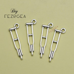 20PCS Antique silver A cane charms.  Patient tools pendants. CM006