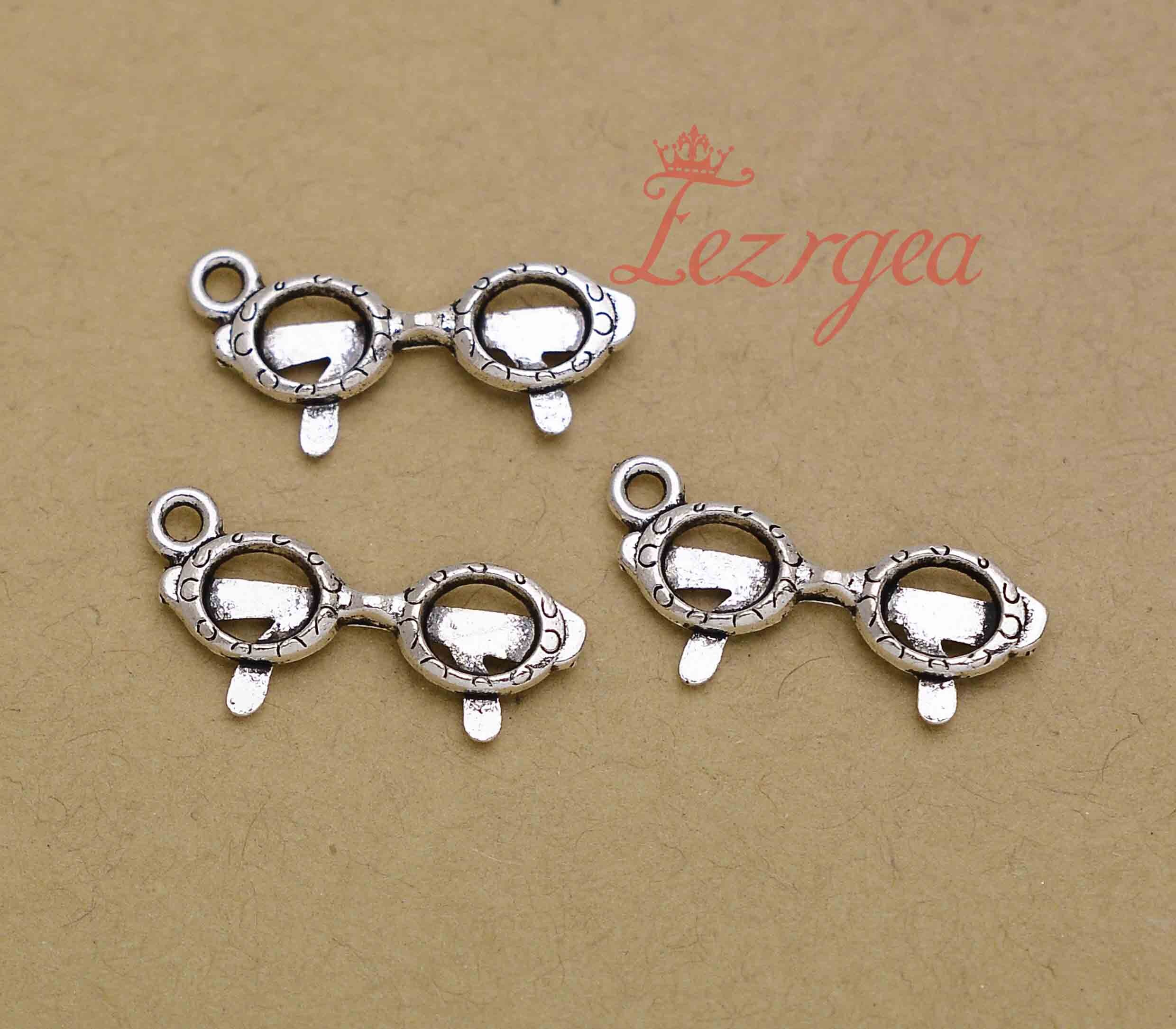 30PCS Antique silver Eyeglasses Charms.Spectacles Charm Etsy