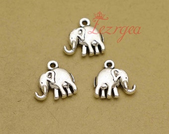 25 ST Antika silver elefantberlocker. Djurhängen. CY458