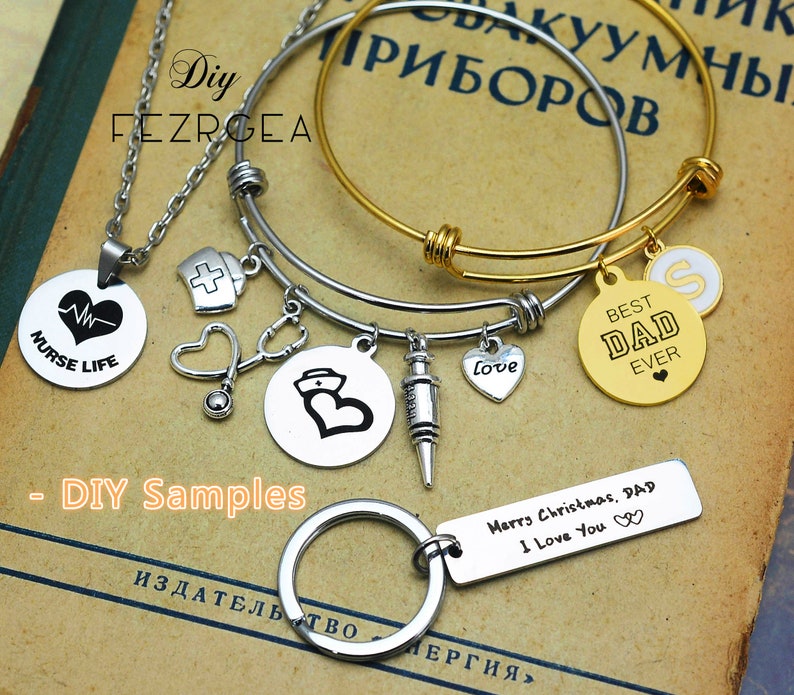 Proud air force sister Stainless Steel Charm,Personalized Air force Engraved Charms,Custom charmsPendants,Necklace Bangle Charms