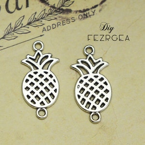 25PCS Antique silver pineapple connectors. fruit pendants. CM1030