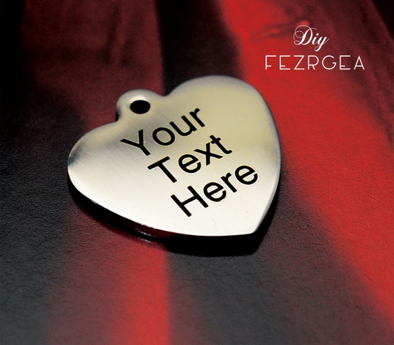 Custom stainless steel charms sale