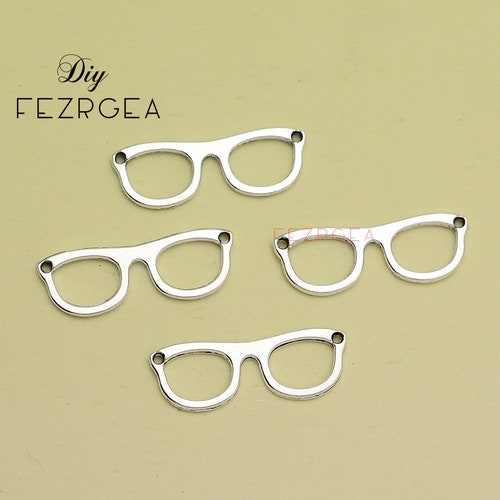 35pcs29x10mm Antique Silver Eyeglasses Charms.spectacles Etsy