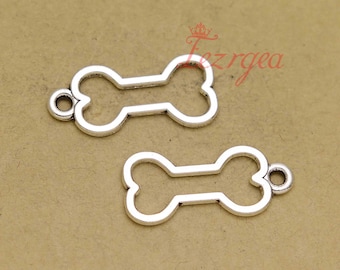 40PCS Antique silver Dog Bone charms. Pets  pendants. CY307